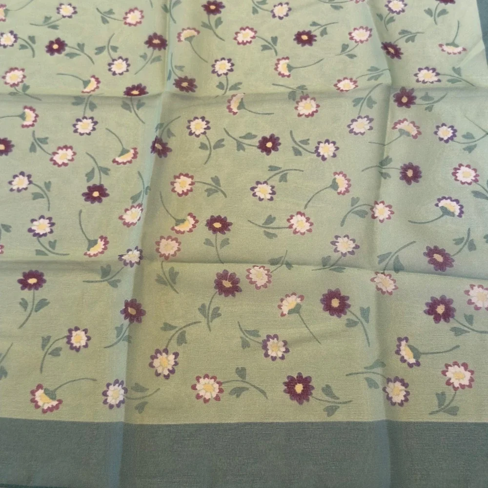 Vintage‎ Made in Italy Floral Square Scarf multicolor Purple Neckerchief cottage